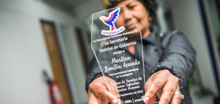 “De a poquitos y a pie”, Maritza construyó el proyecto que la hizo ganar el Premio Defensor@s de Paz y Derechos Humanos