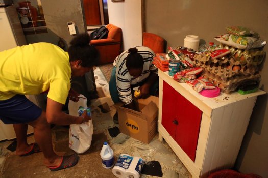 Las familias de los barrios más alejados de  Usaquén y San Cristobal recibieron sus mercados 