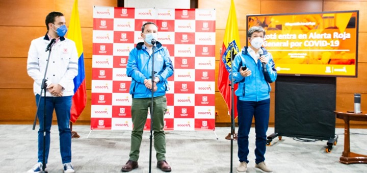 Bogotá entra en alerta roja general y adopta nuevas medidas para contener el tercer pico de COVID-19