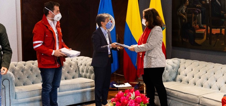 Alcaldesa de Bogotá recibe visita de la presidenta de la Comisión Interamericana de Derechos Humanos, CIDH, y su delegación