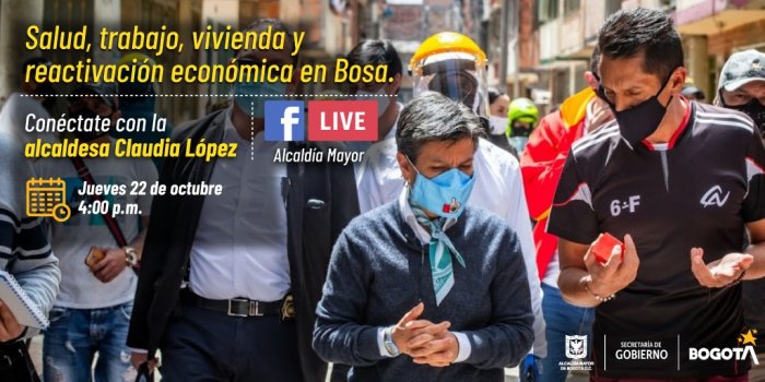 Vivienda y reactivación económica; la alcaldesa Claudia López atenderá las inquietudes de Bosa