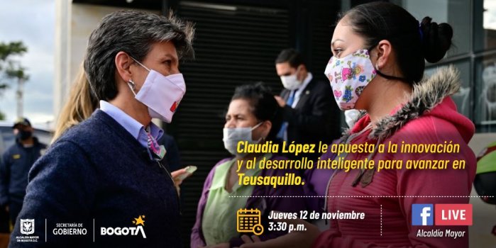 La gente de Teusaquillo podrá participar de los proyectos que la localidad necesita, la alcaldesa Claudia López les contará cómo hacerlo 