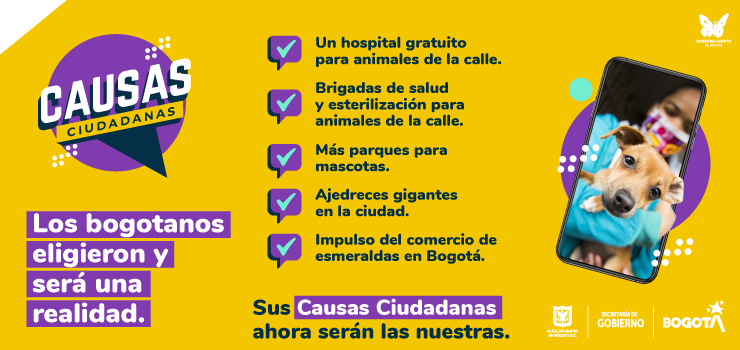 Los bogotanos eligieron las cinco propuestas ciudadanas que se harán realidad en la ciudad Los bogotanos eligieron las cinco propuestas ciudadanas que se harán realidad en la ciudad