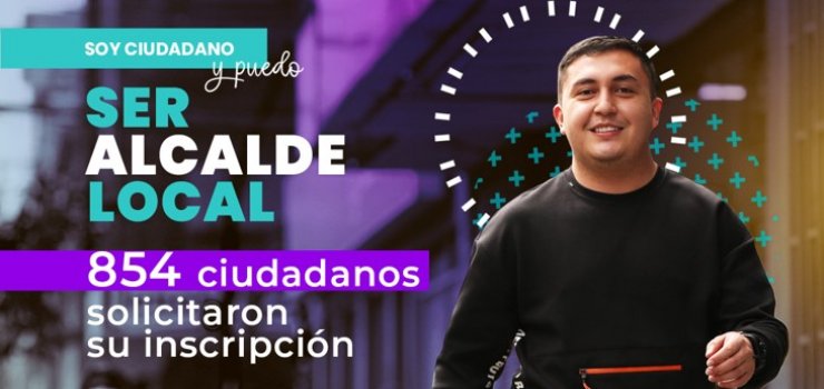 Foto hombre joven sonriendo y texto con información sobre los 24 aspirantes cumplieron con los requisitos para ser los nuevos alcaldes y alcaldesas de seis localidades de Bogotá 524 aspirantes cumplieron con los requisitos para ser los nuevos alcaldes y alcaldesas de seis localidades de Bogotá