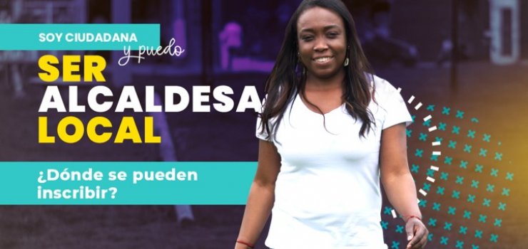 Foto de mujer afro sonriendo e información sobre la inscripción Iniciaron las inscripciones para los ciudadanos que quieran ser alcaldes o alcaldesas de seis localidades de Bogotá
