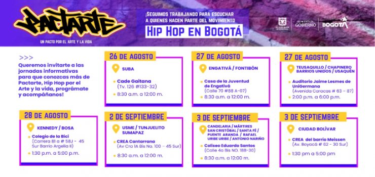 Movimiento Hip Hop y Distrito inician construcción del Pacto por el arte y la vida