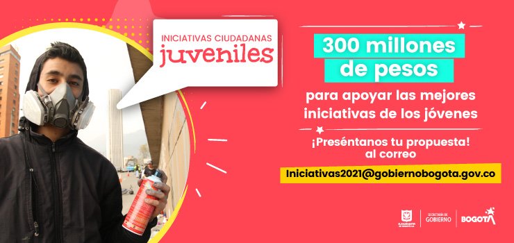 Foto de joven con tapabocas Secretaria de Gobierno destina $ 300 millones para impulsar proyectos de jóvenes de Bogotá