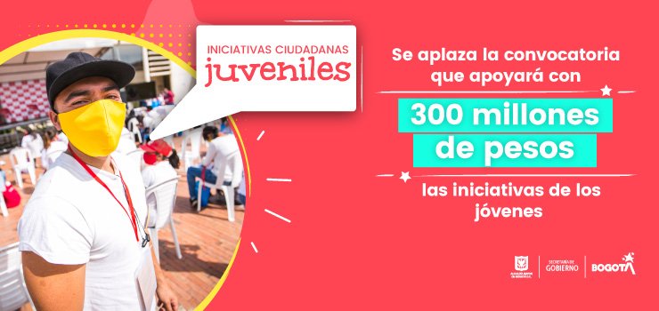 Foto de persona joven con tapabocas Se aplaza la convocatoria con la que apoyaremos las iniciativas de los jóvenes