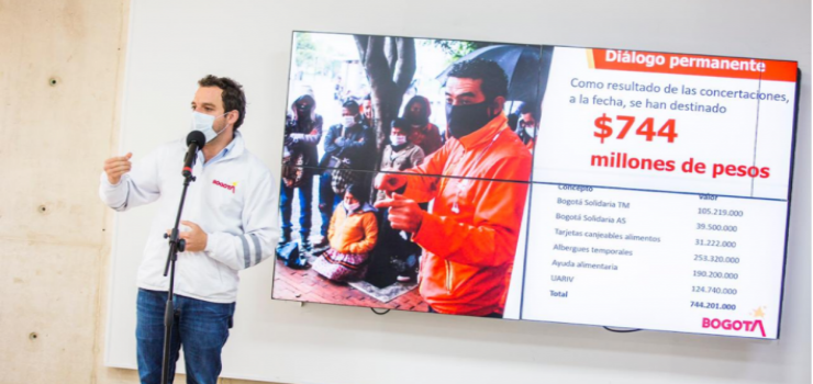 Ayudas por 744 millones de pesos se han entregado a familias Embera que se encuentran en el Parque Tercer Milenio